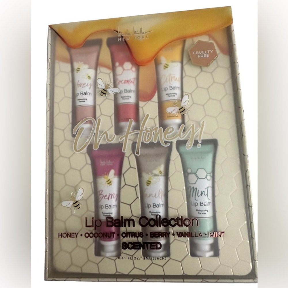 NIB - Nicole Miller New York - Lip Balm Collection - Hydrates & Moisturizing 6pc